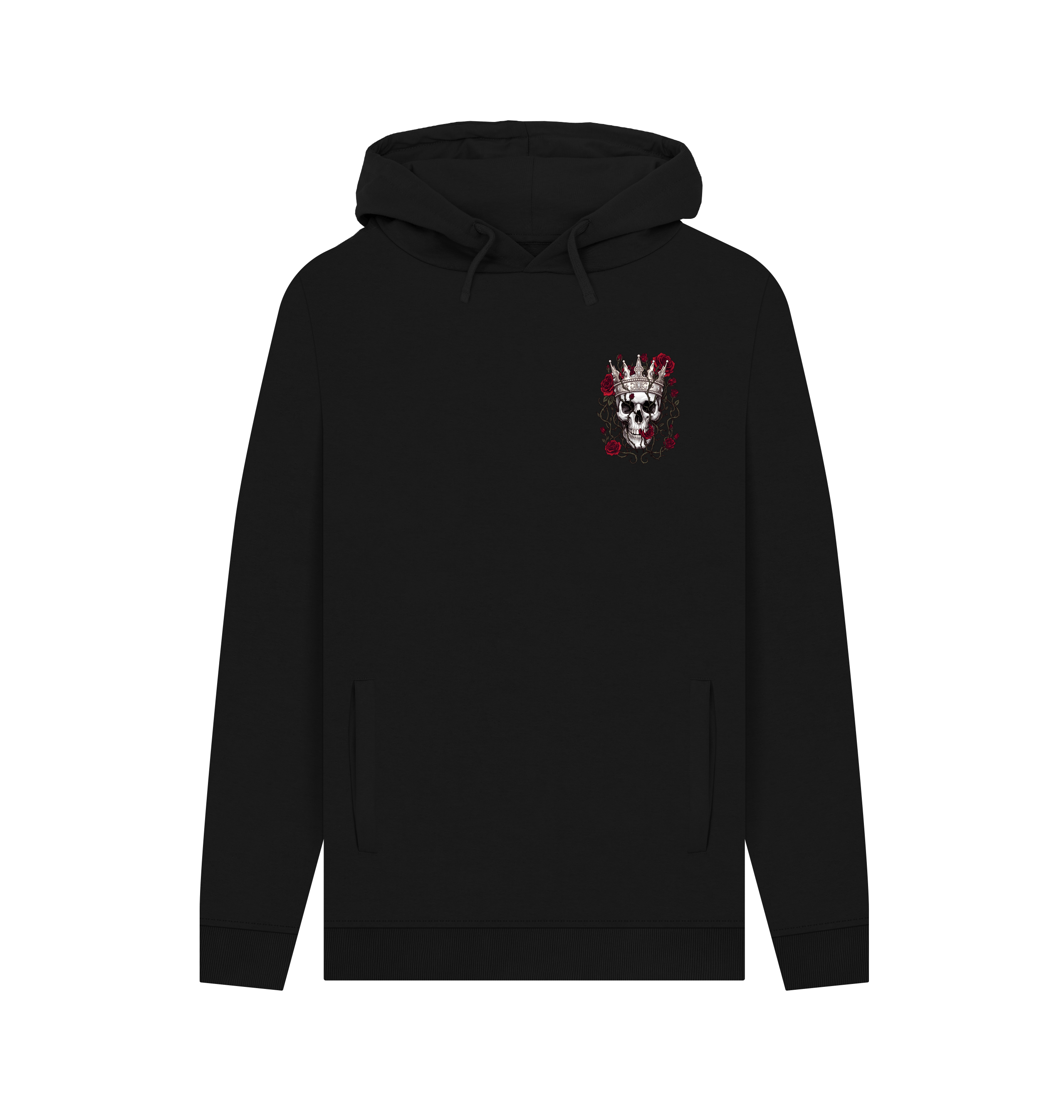 Black Printed Hoody Front