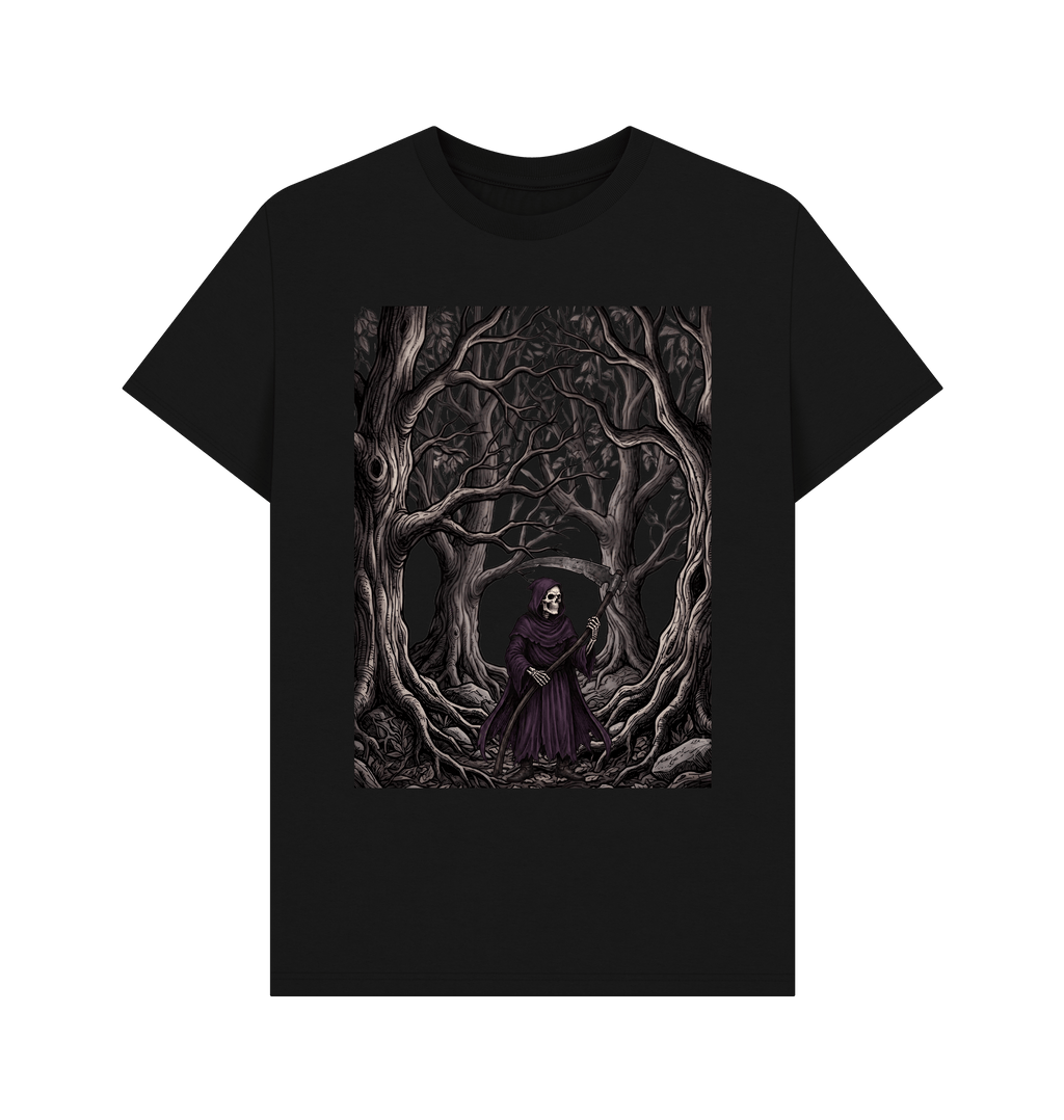 Black Printed T-shirt Front