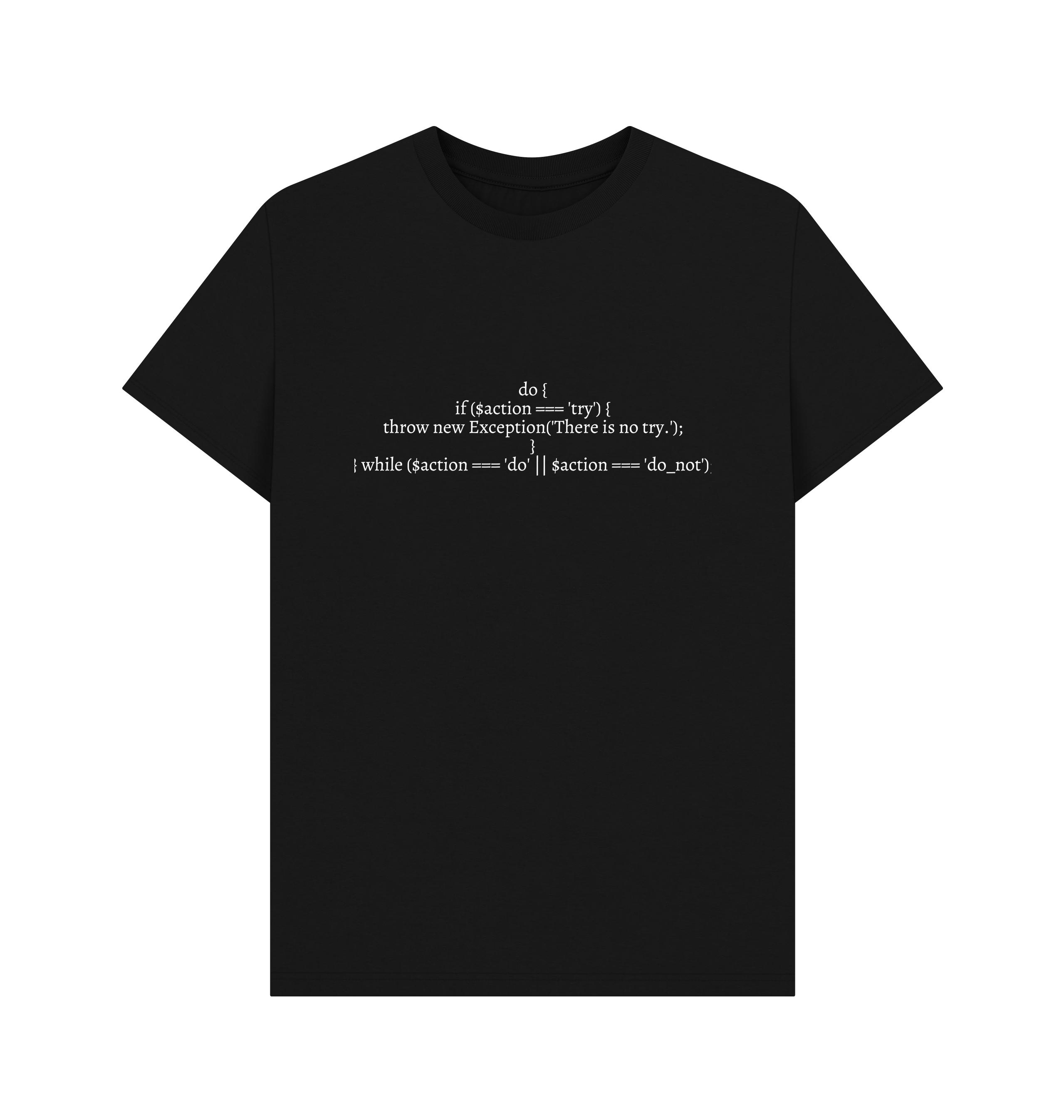 Black Printed T-shirt Front