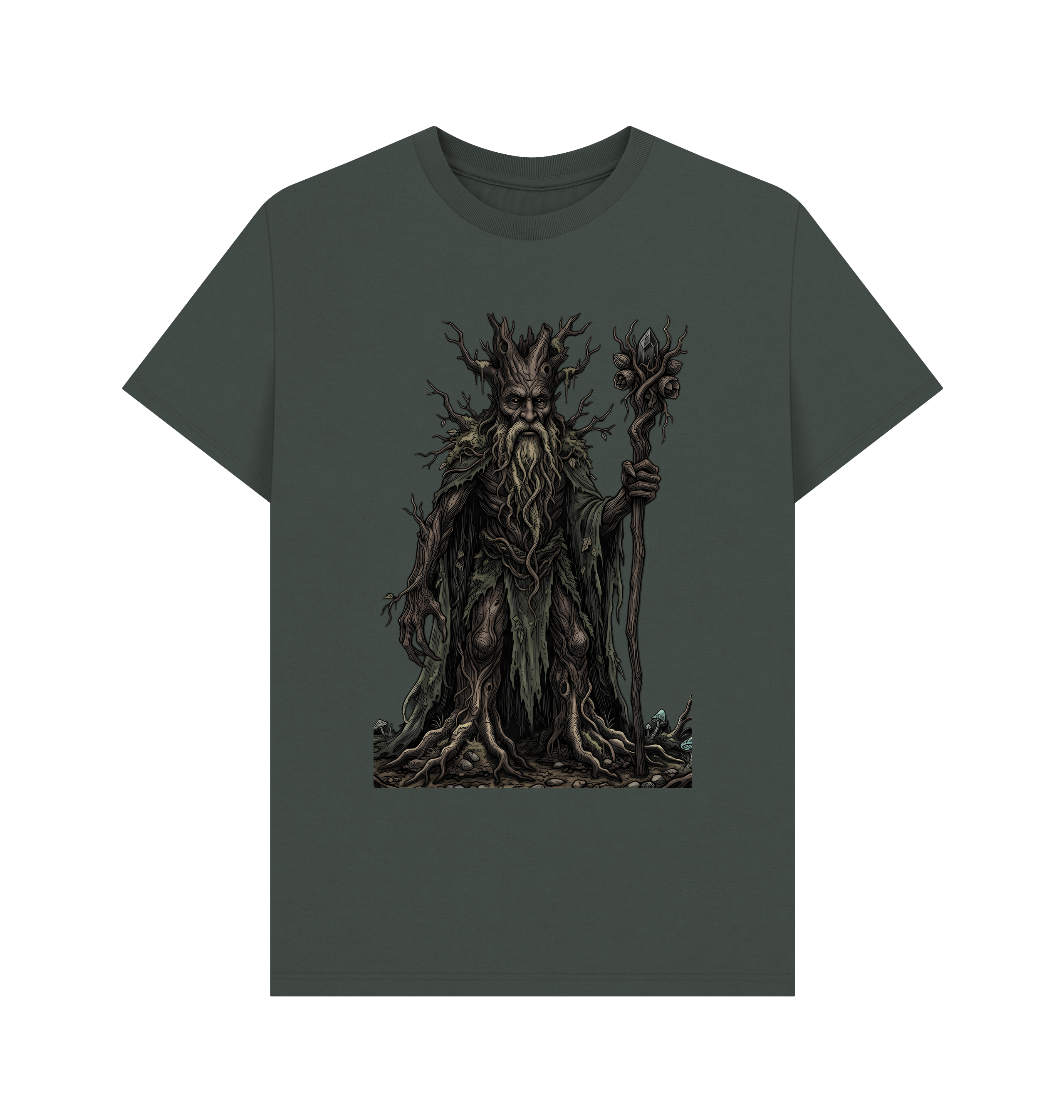 Dark Grey Printed T-shirt Front