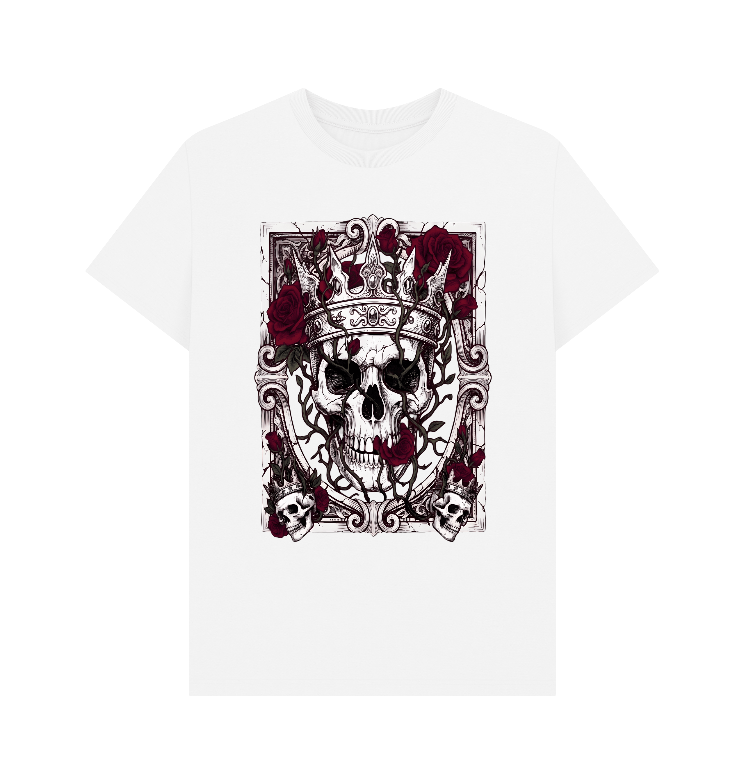 White Printed T-shirt Front