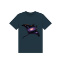 Denim Blue Printed Kids T-Shirt Front