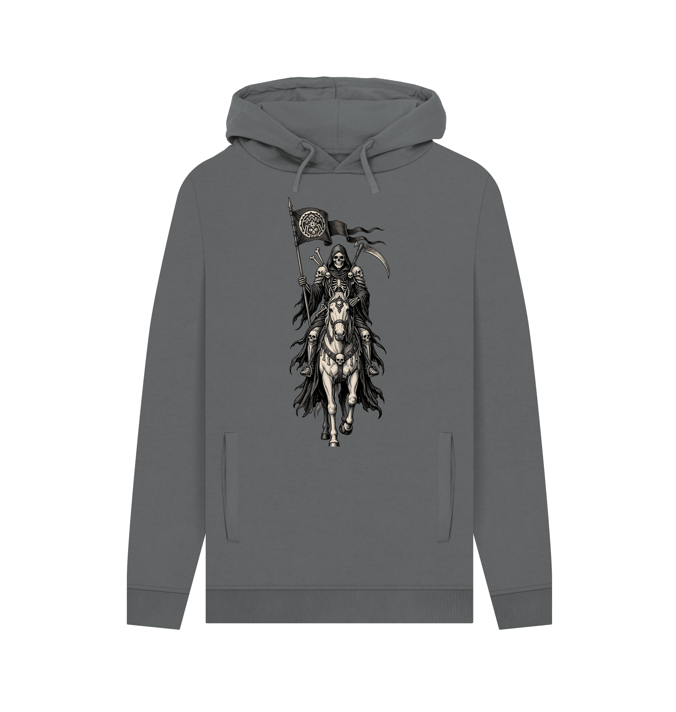 Slate Grey Printed Hoody Front