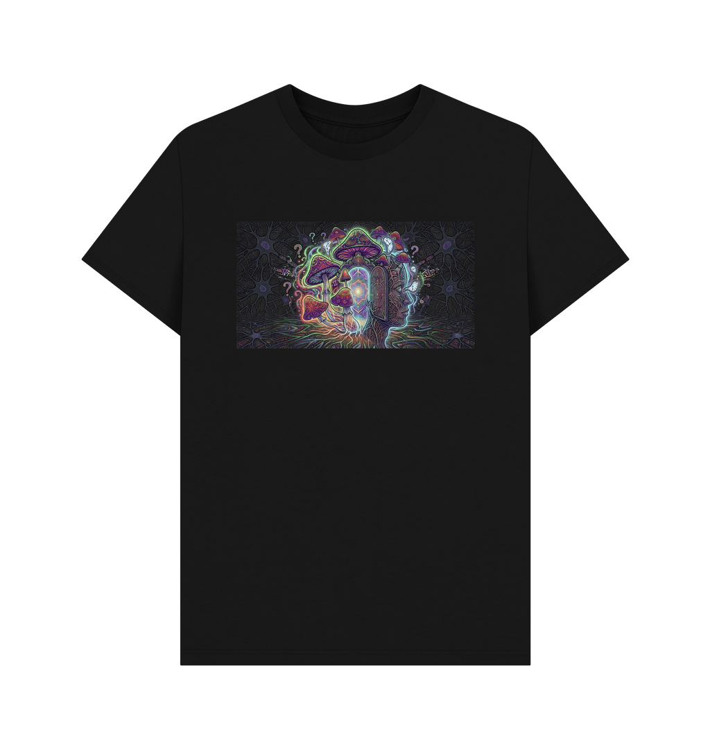 Black Printed T-shirt Front
