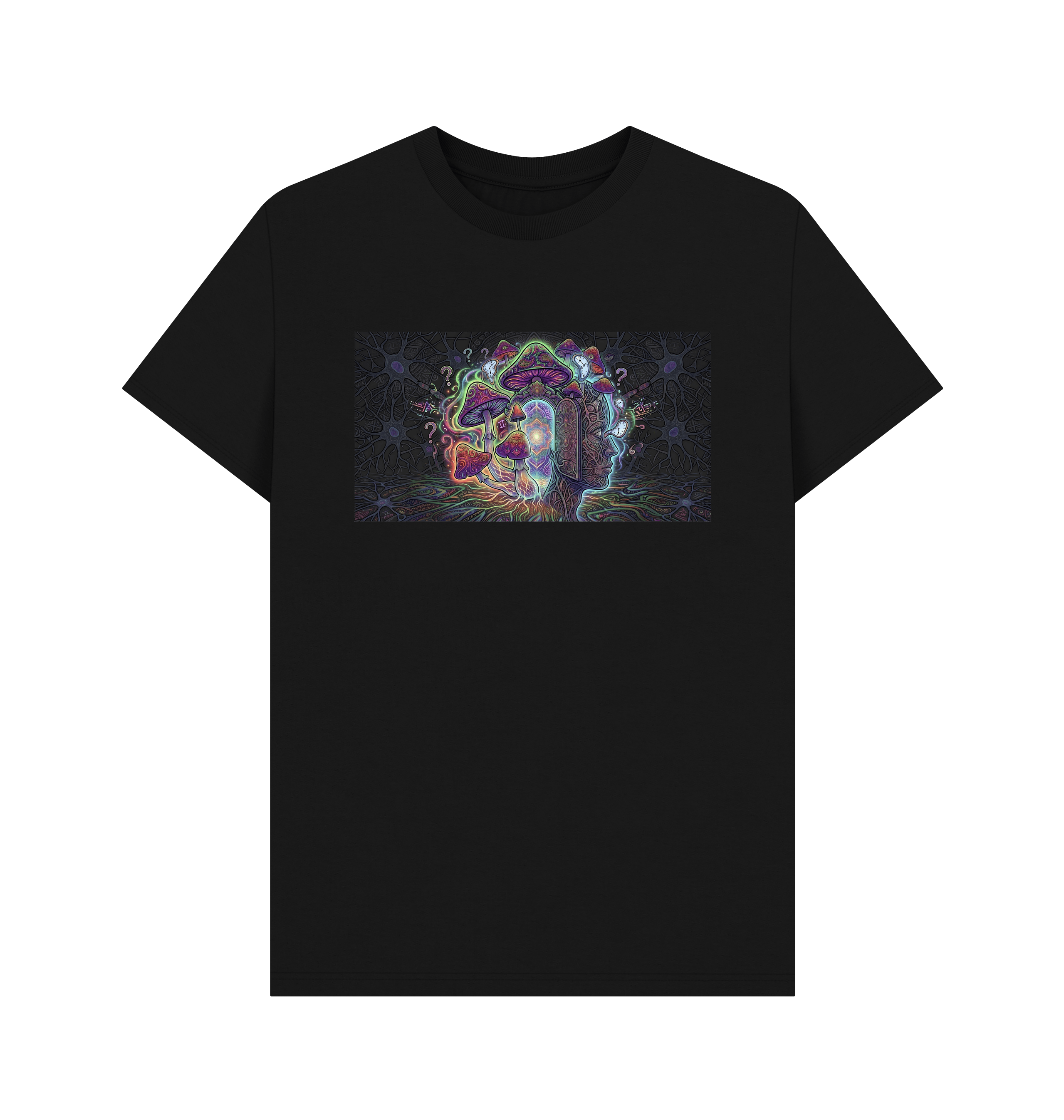 Black Printed T-shirt Front