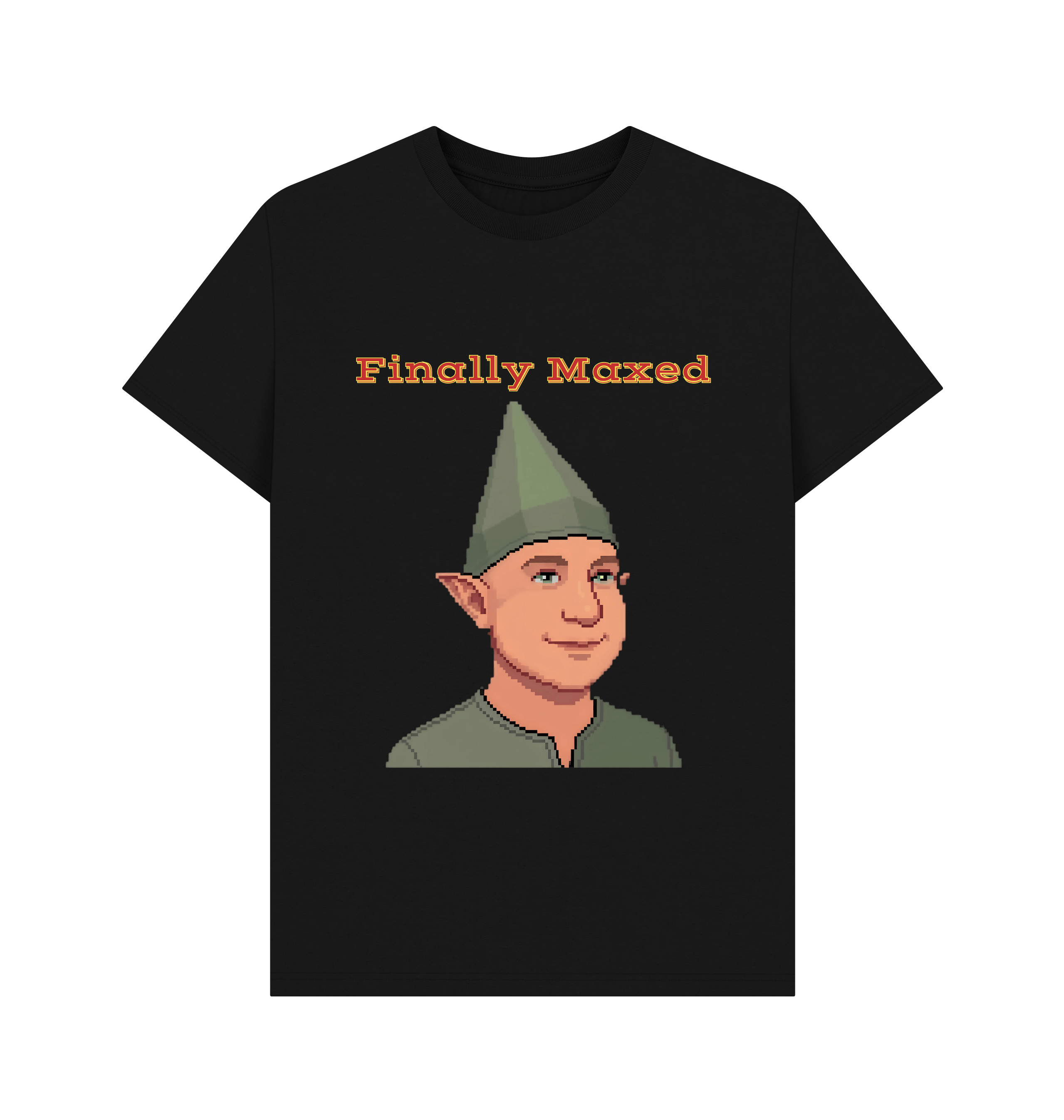 Black Printed T-shirt Front