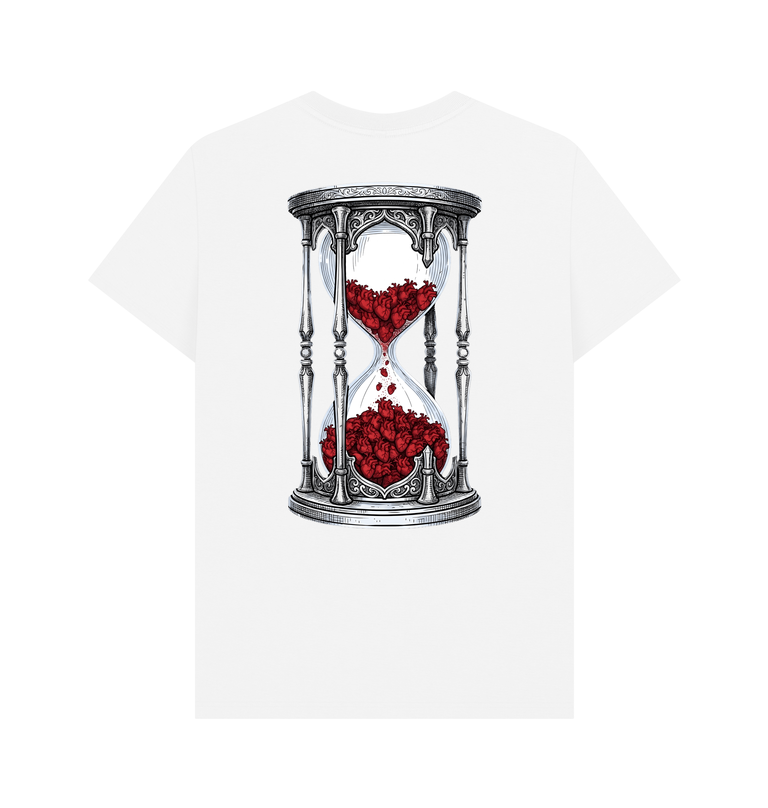 White Printed T-shirt Back