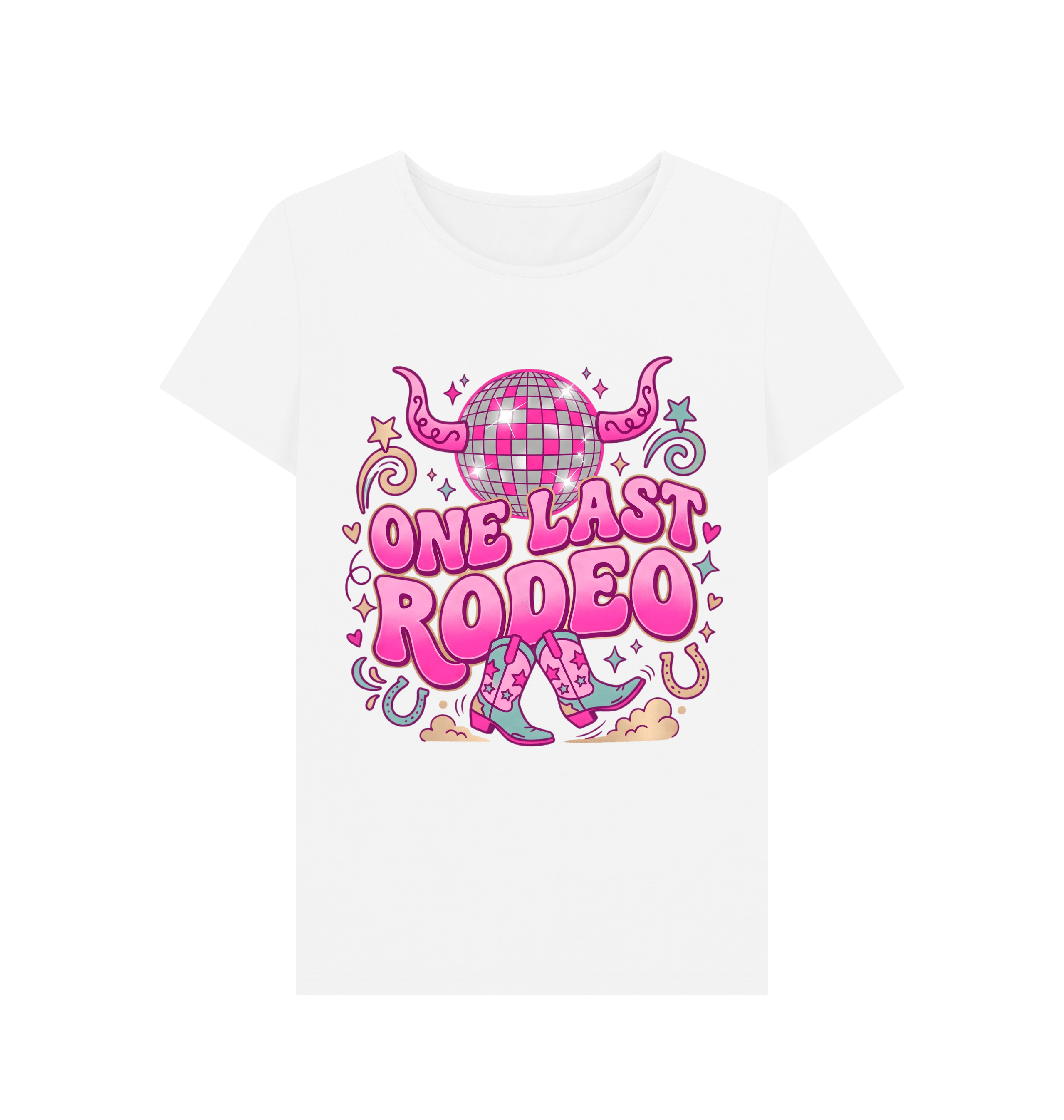 White Printed T-shirt Front