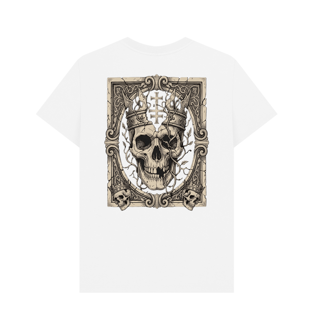 White Printed T-shirt Back