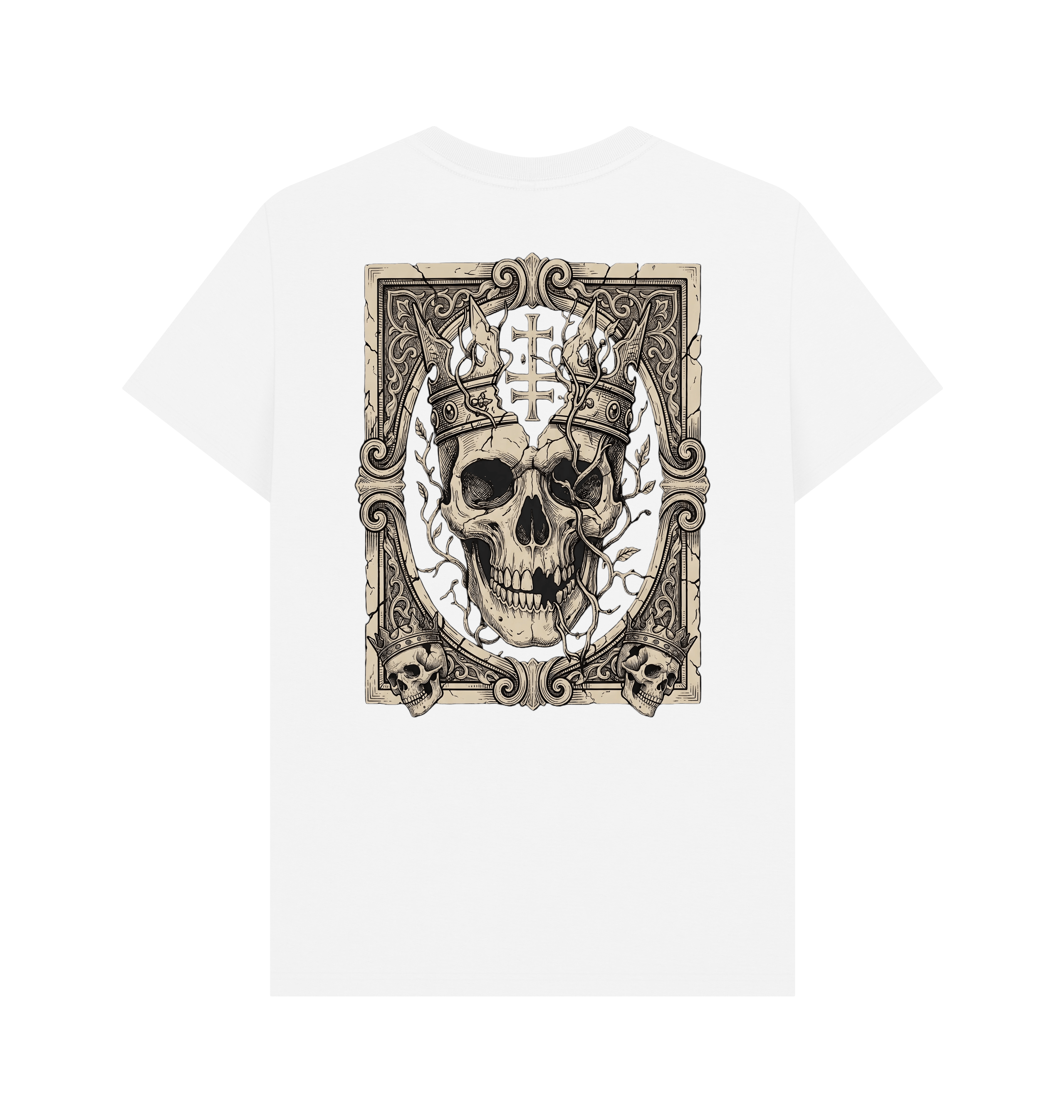 White Printed T-shirt Back