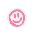 White Printed Circle Sticker Front
