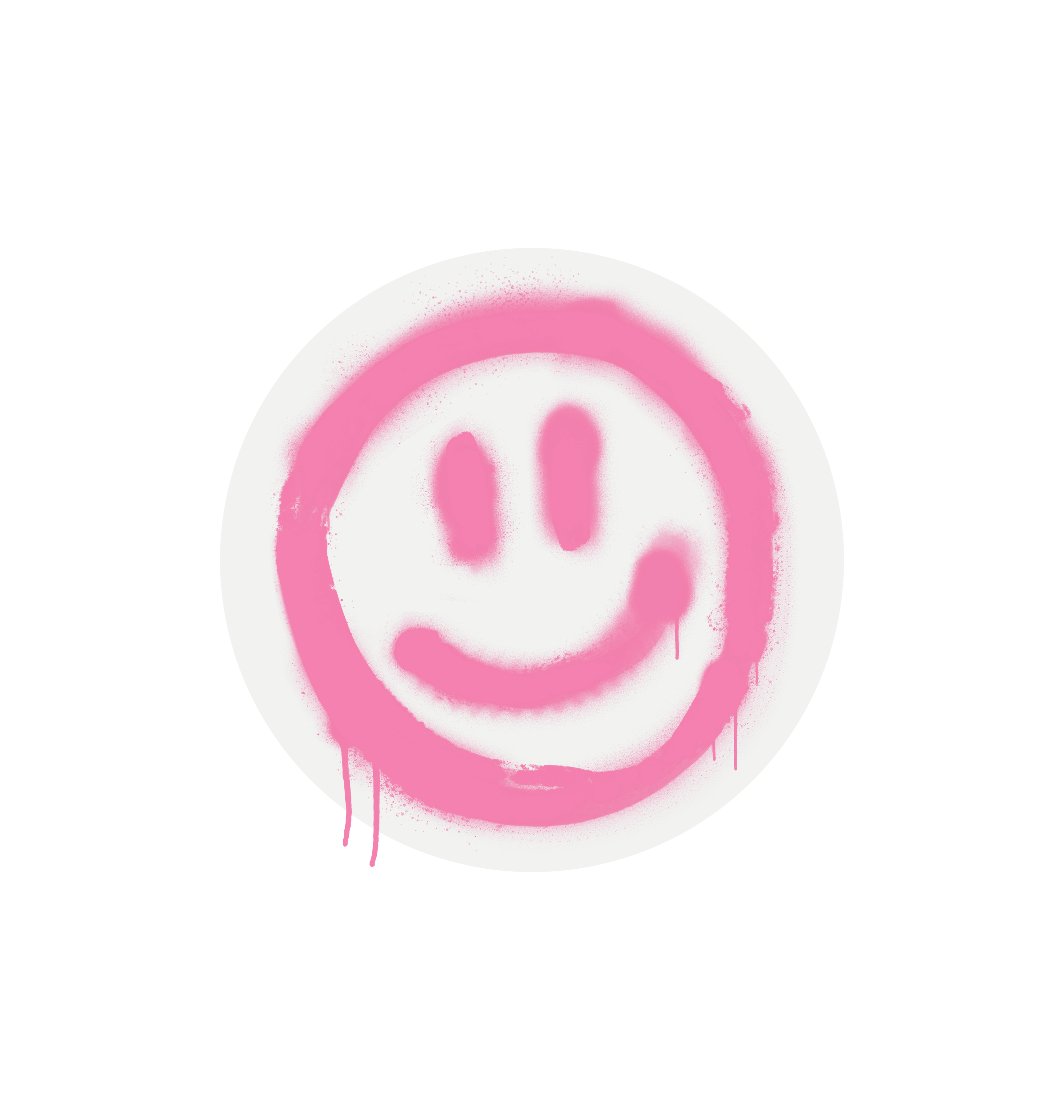 White Printed Circle Sticker Front