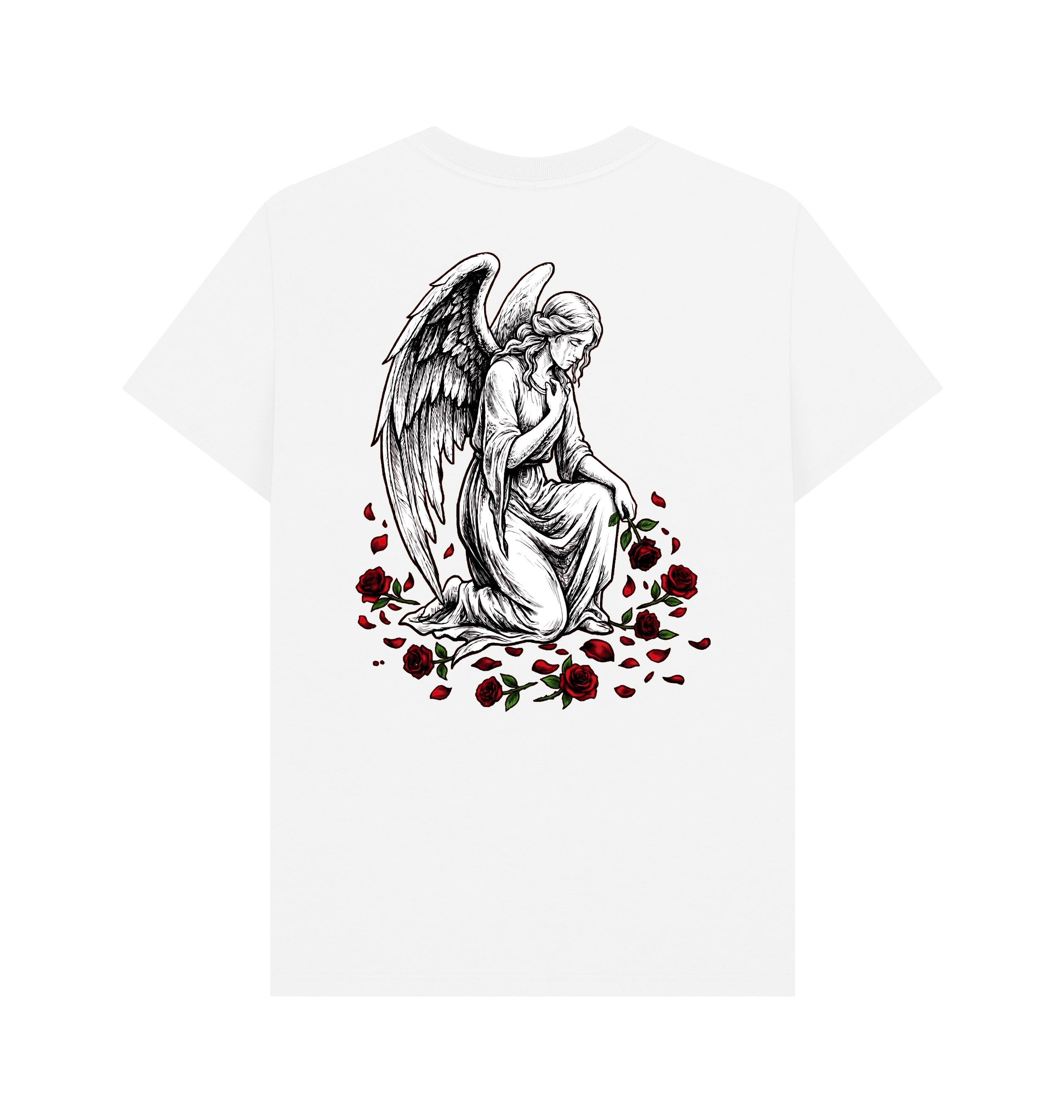 White Printed T-shirt Back