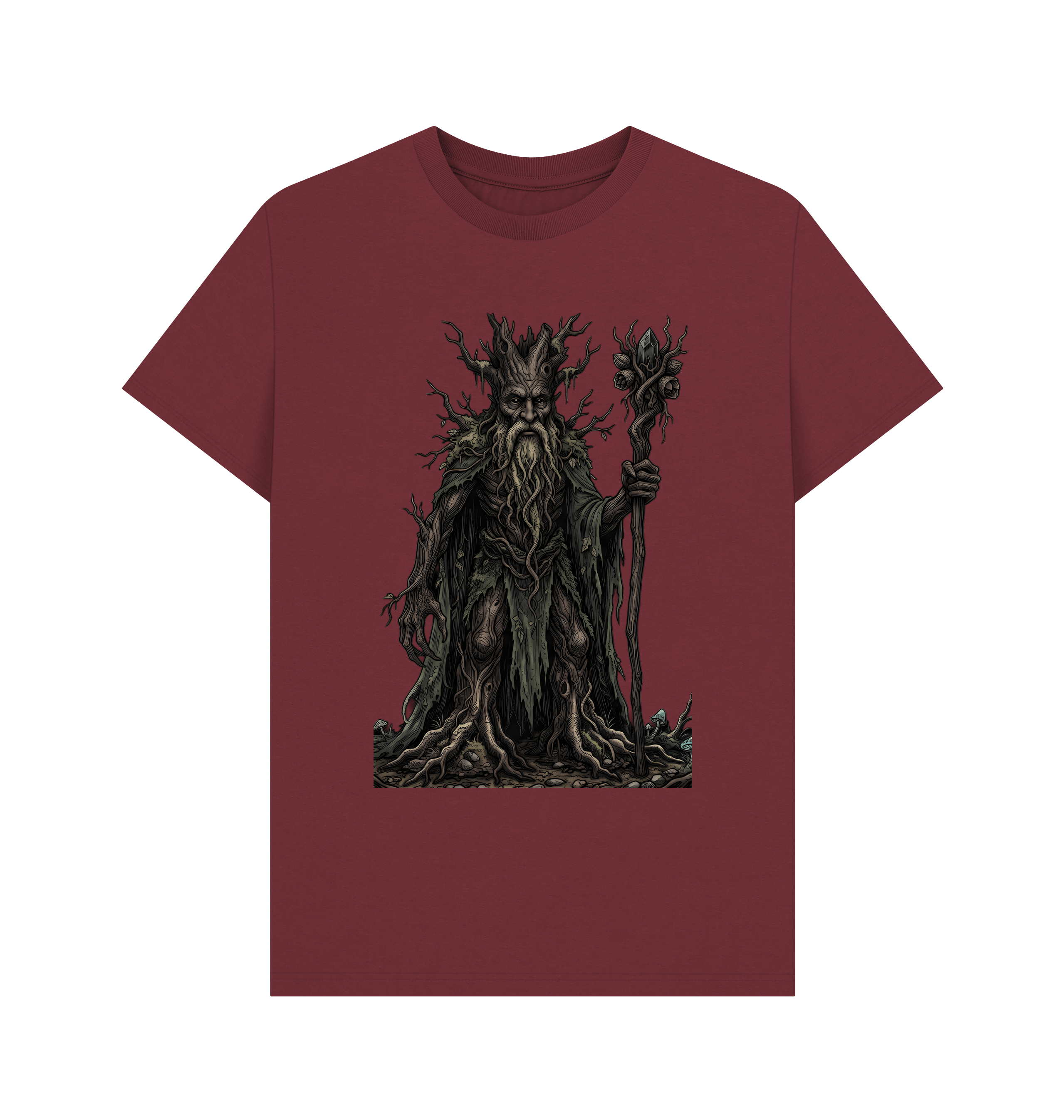 Red Wine Printed T-shirt Front