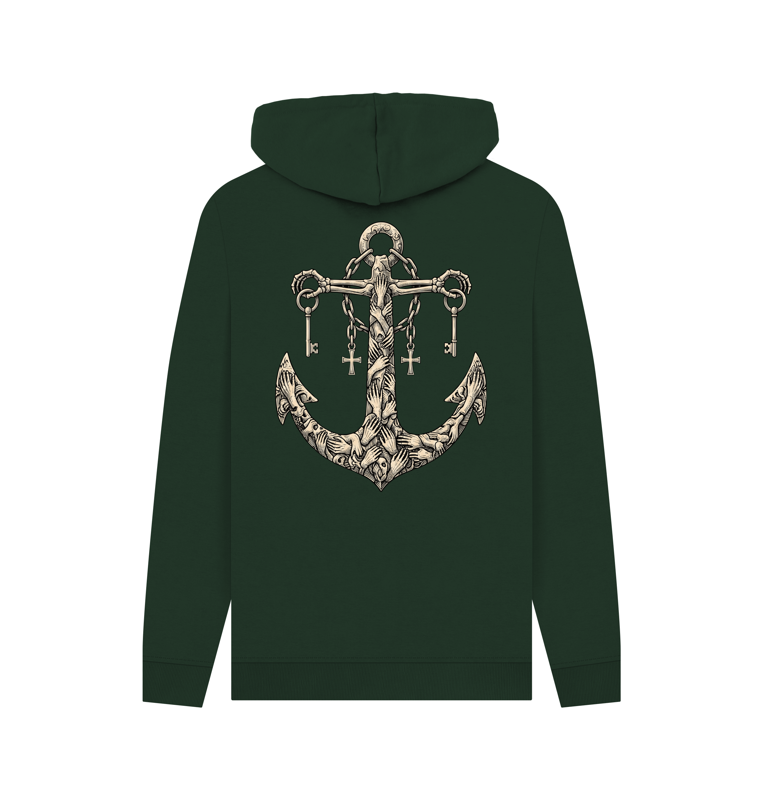 Evergreen Printed Hoody Back