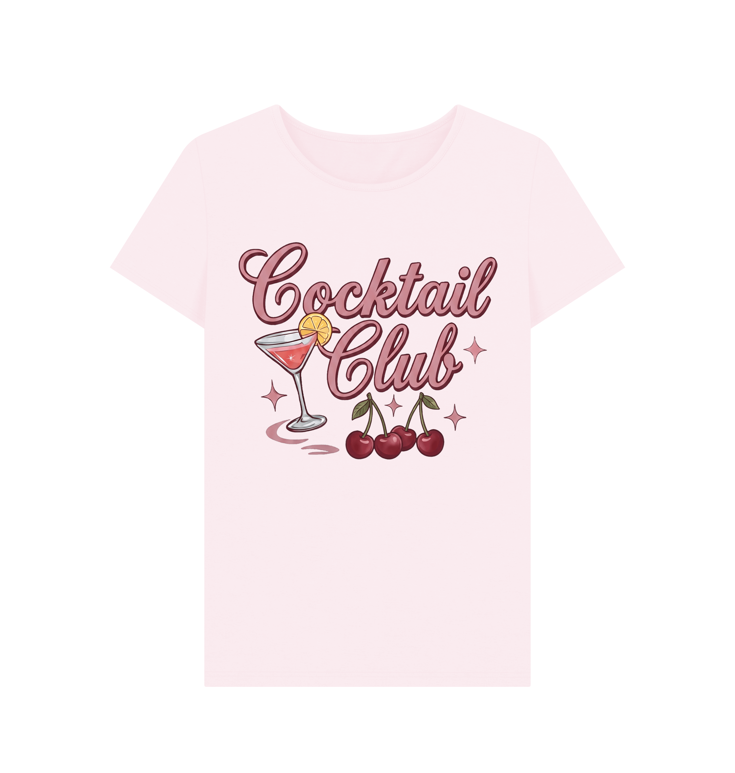 Pink Printed T-shirt Front