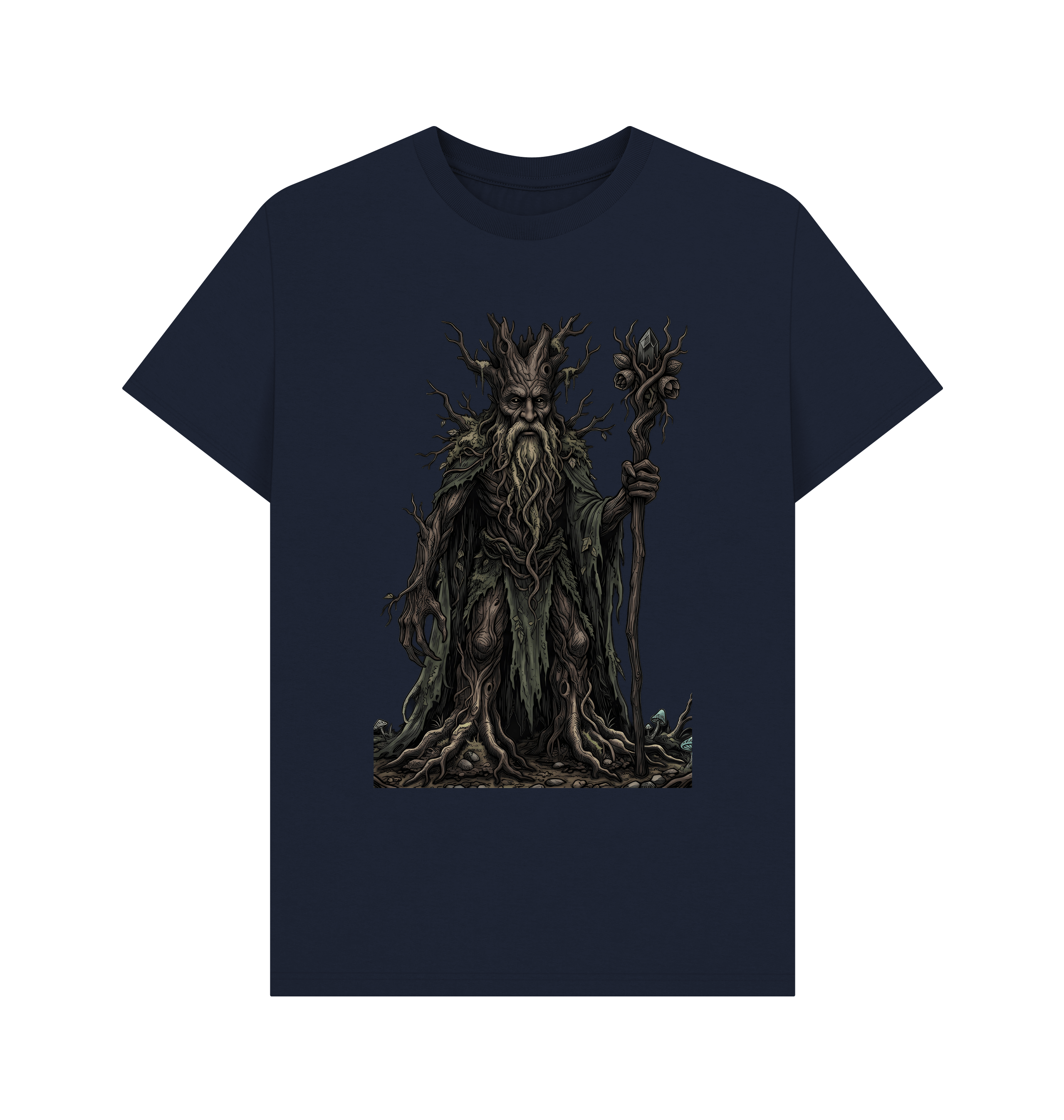Navy Blue Printed T-shirt Front